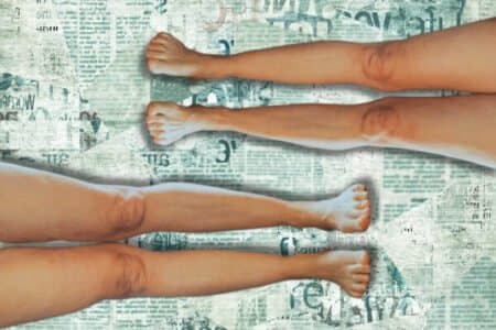 Becca Williams sharing a leg comparison photo in her journey of Healing from Beauty Standards and letting go of body judgment
