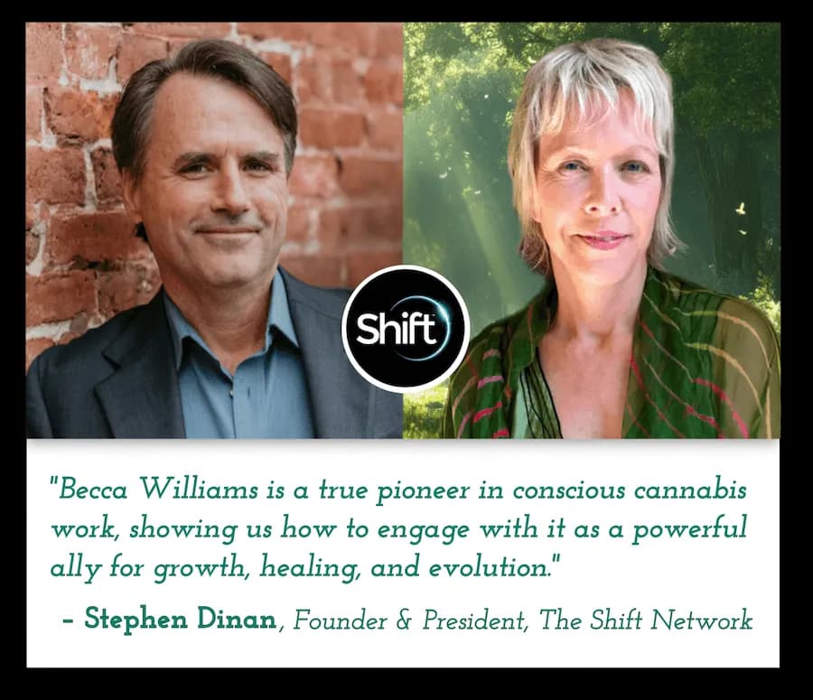 Becca Williams teaching on the Shift Network with stephen Dinan about cannabis and emotional healing and freedom