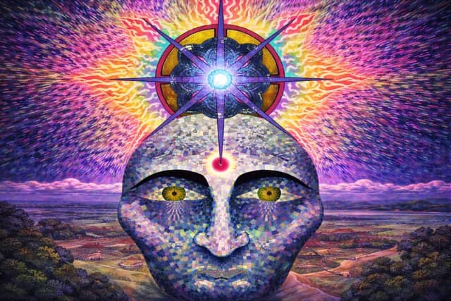 Radiant face and cosmic mandala